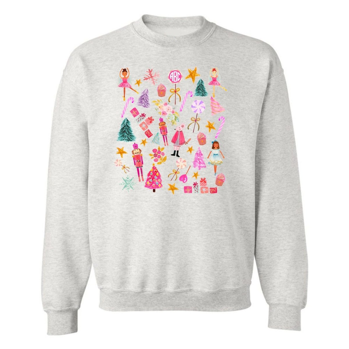 Monogrammed 'Watercolor Nutcracker' Crewneck Sweatshirt - United Monograms