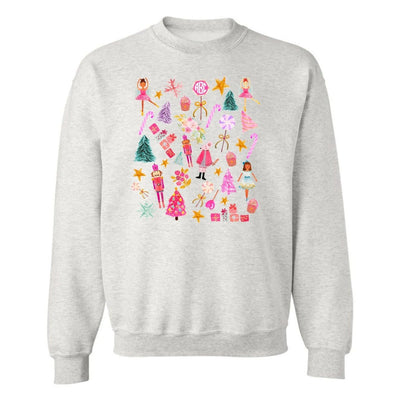Monogrammed 'Watercolor Nutcracker' Crewneck Sweatshirt - United Monograms
