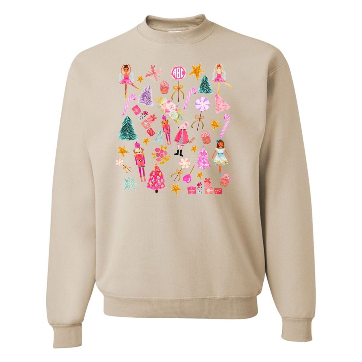 Monogrammed 'Watercolor Nutcracker' Crewneck Sweatshirt - United Monograms