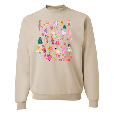 Monogrammed 'Watercolor Nutcracker' Crewneck Sweatshirt - United Monograms