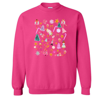 Monogrammed 'Watercolor Nutcracker' Crewneck Sweatshirt - United Monograms