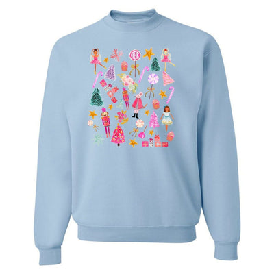 Monogrammed 'Watercolor Nutcracker' Crewneck Sweatshirt - United Monograms