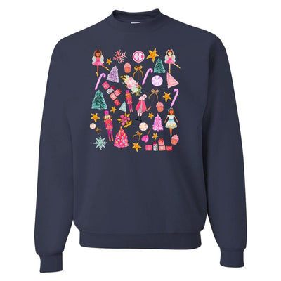 Monogrammed 'Watercolor Nutcracker' Crewneck Sweatshirt - United Monograms