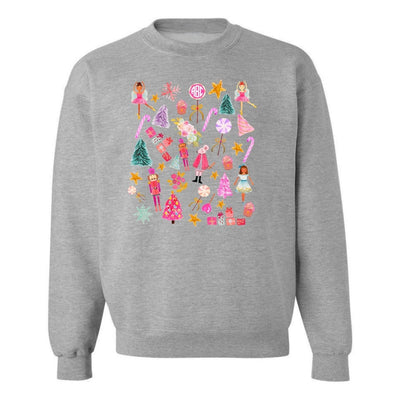 Monogrammed 'Watercolor Nutcracker' Crewneck Sweatshirt - United Monograms