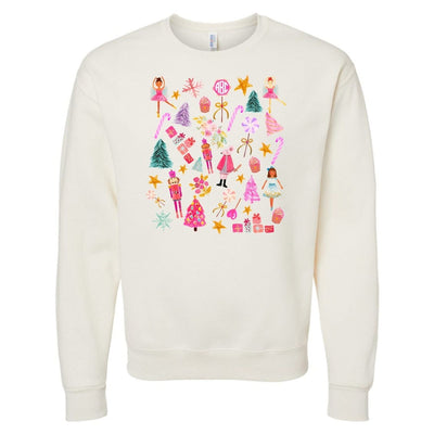Monogrammed 'Watercolor Nutcracker' Crewneck Sweatshirt - United Monograms