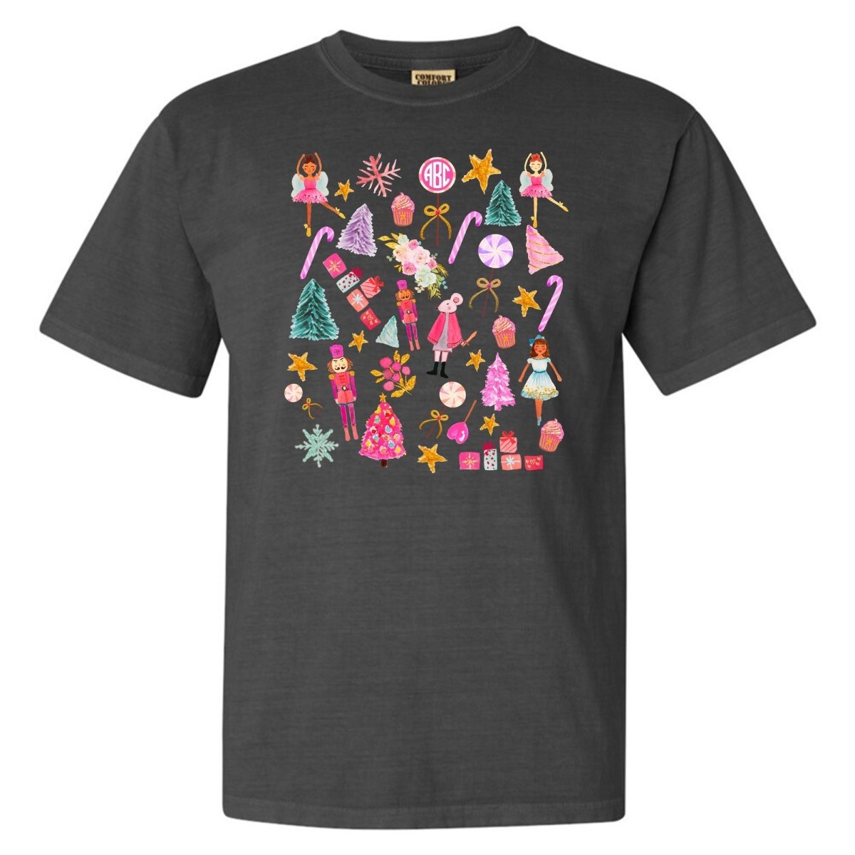 Monogrammed 'Watercolor Nutcracker' T-Shirt - United Monograms