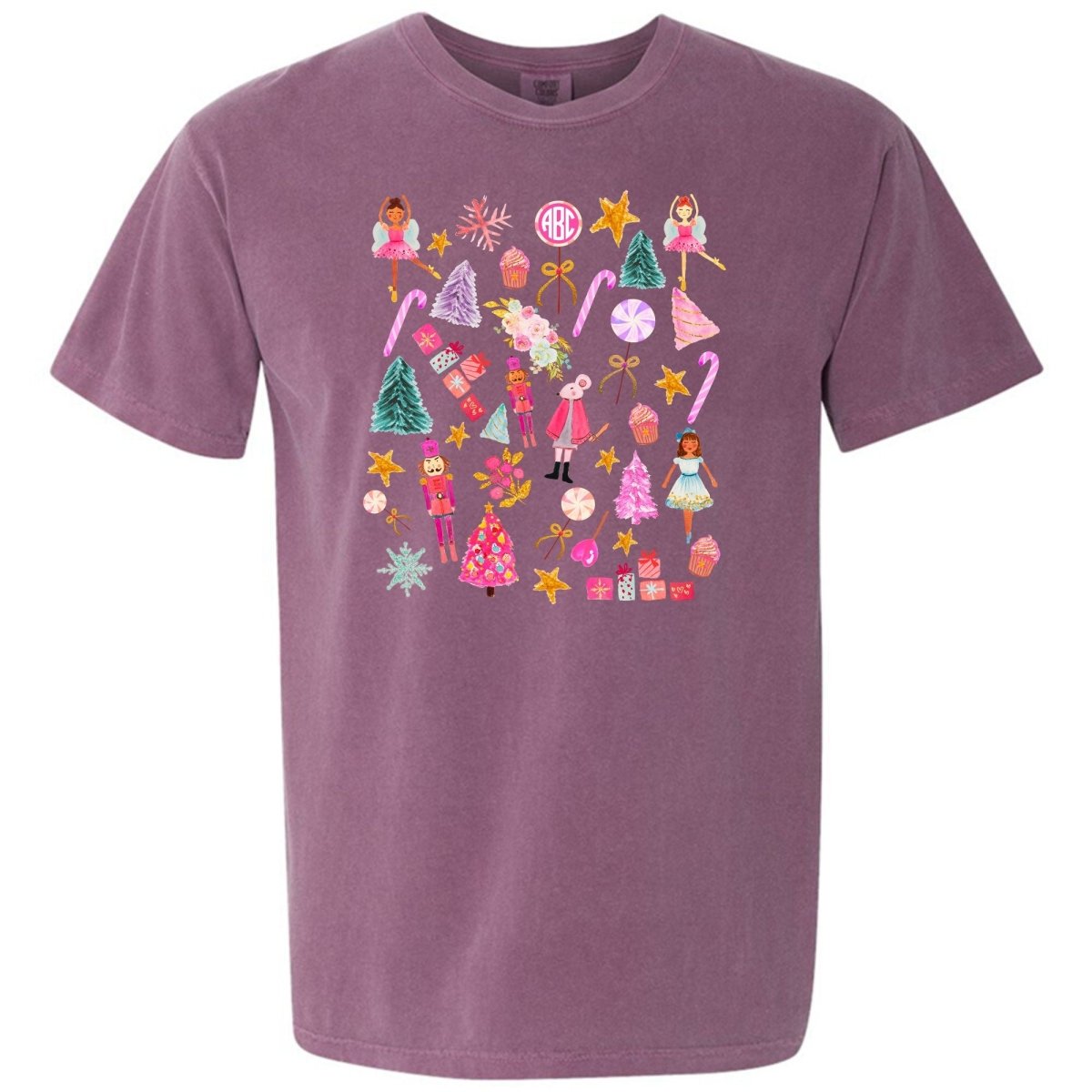 Monogrammed 'Watercolor Nutcracker' T-Shirt - United Monograms