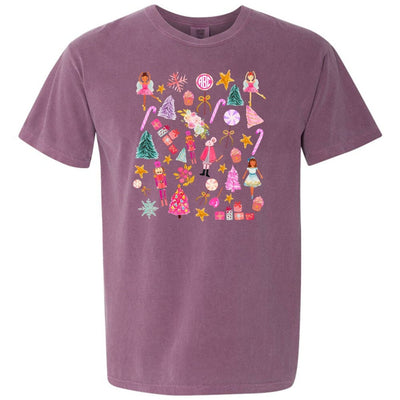 Monogrammed 'Watercolor Nutcracker' T-Shirt - United Monograms