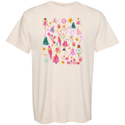 Monogrammed 'Watercolor Nutcracker' T-Shirt - United Monograms