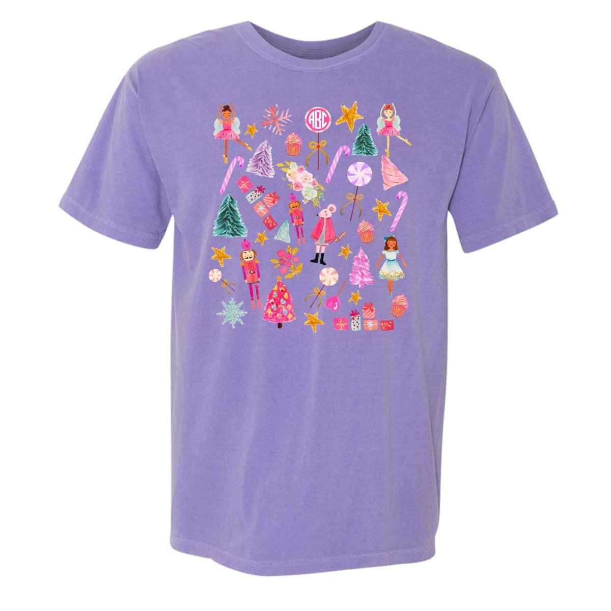 Monogrammed 'Watercolor Nutcracker' T-Shirt - United Monograms