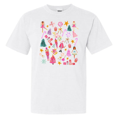 Monogrammed 'Watercolor Nutcracker' T-Shirt - United Monograms