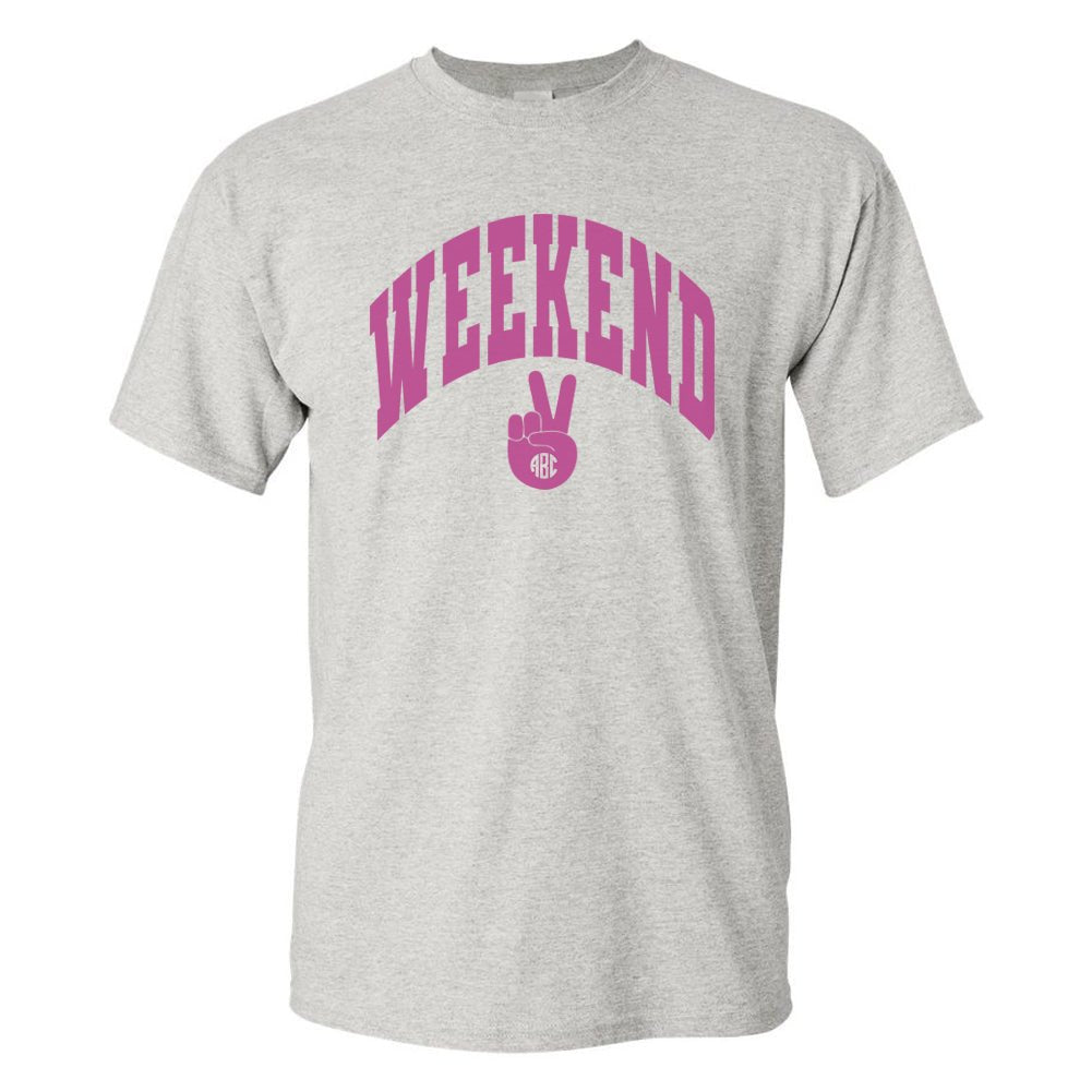 Monogrammed 'Weekend' Basic T-Shirt - United Monograms