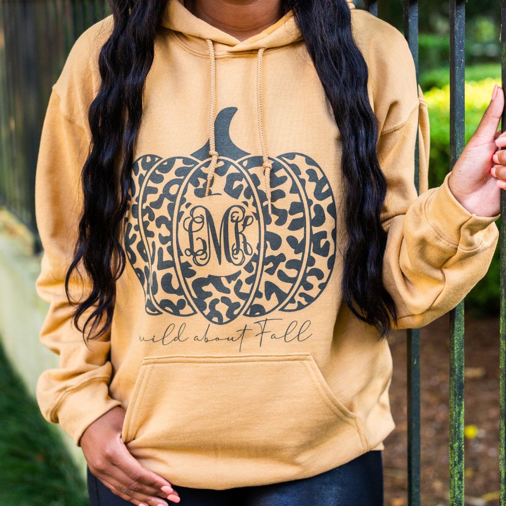 Monogrammed 'Wild About Fall' Hoodie - United Monograms