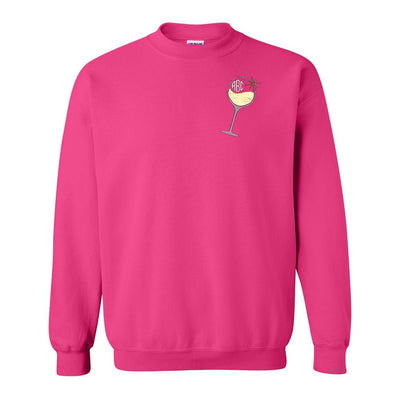Monogrammed Wine Glass Crewneck Sweatshirt - United Monograms