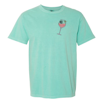 Monogrammed Wine Glass T-Shirt - United Monograms