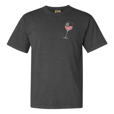 Monogrammed Wine Glass T-Shirt - United Monograms