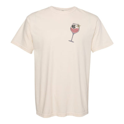 Monogrammed Wine Glass T-Shirt - United Monograms