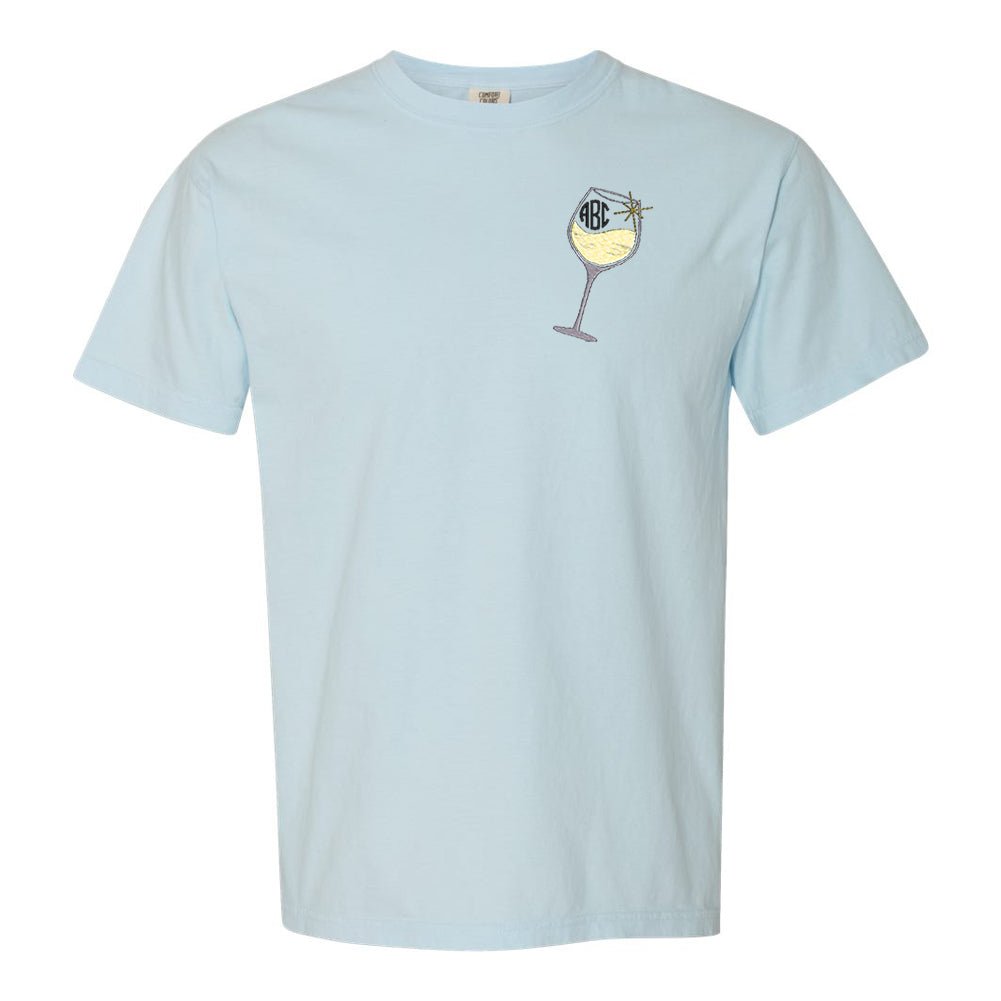 Monogrammed Wine Glass T-Shirt - United Monograms