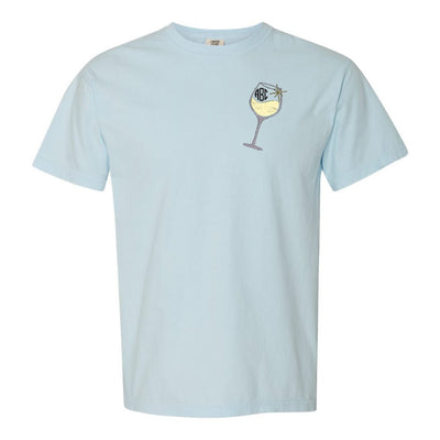 Monogrammed Wine Glass T-Shirt - United Monograms