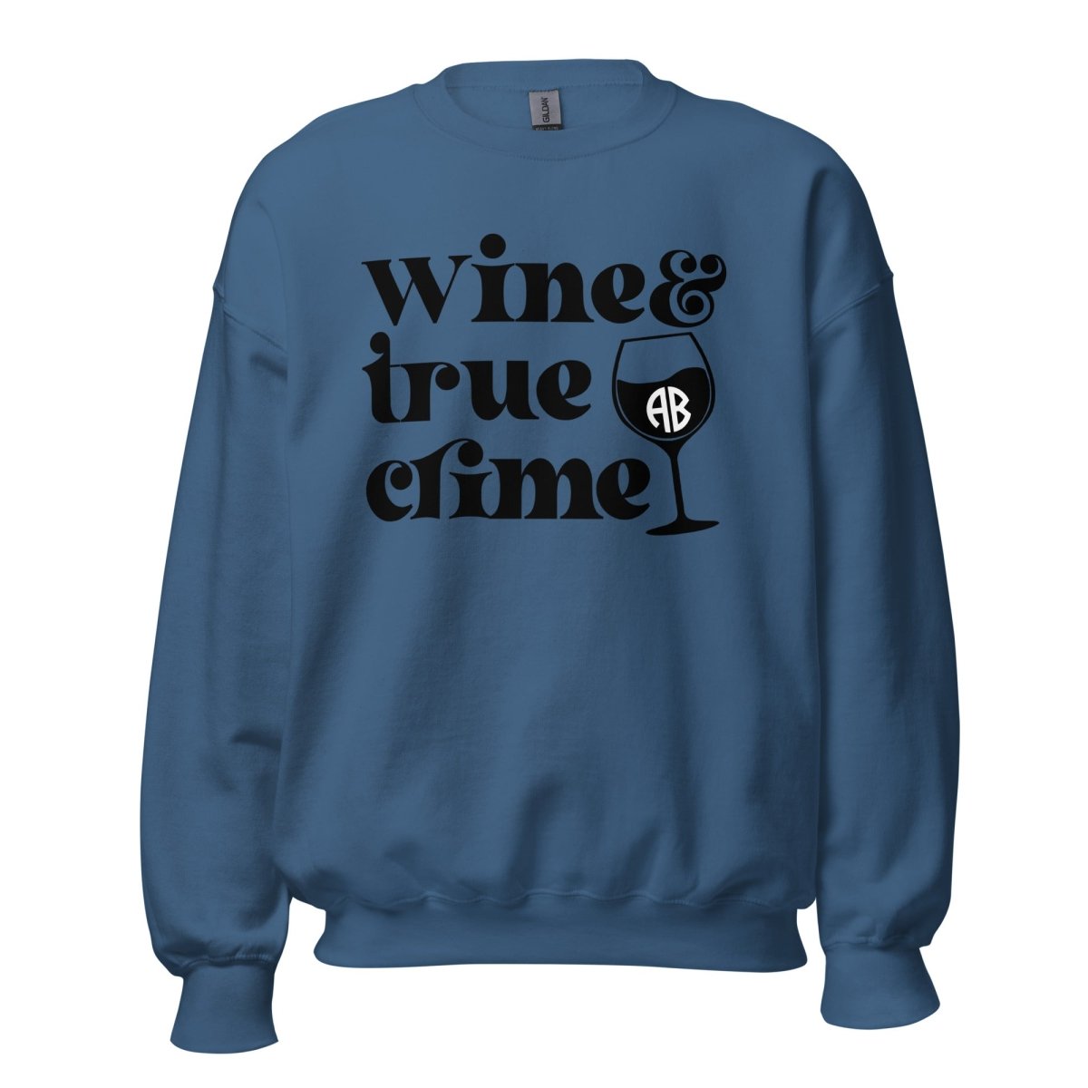 Monogrammed 'Wine & True Crime' Crewneck Sweatshirt - United Monograms