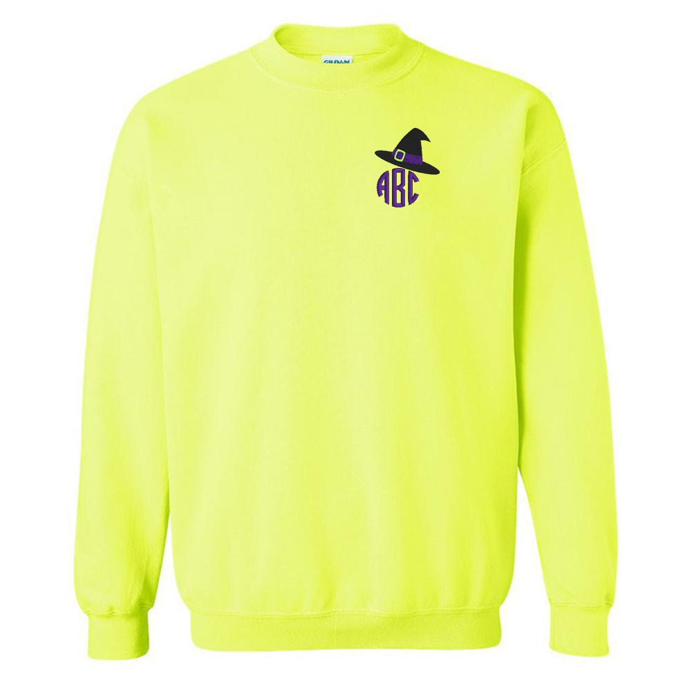 Monogrammed Witch Hat Crewneck Sweatshirt - United Monograms
