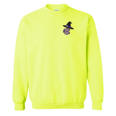 Monogrammed Witch Hat Crewneck Sweatshirt - United Monograms