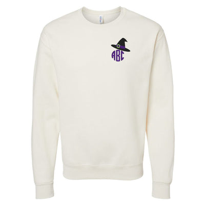 Monogrammed Witch Hat Crewneck Sweatshirt - United Monograms