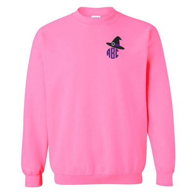 Monogrammed Witch Hat Crewneck Sweatshirt - United Monograms