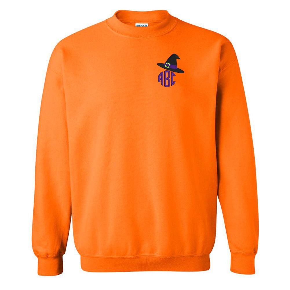 Monogrammed Witch Hat Crewneck Sweatshirt - United Monograms