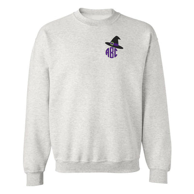 Monogrammed Witch Hat Crewneck Sweatshirt - United Monograms