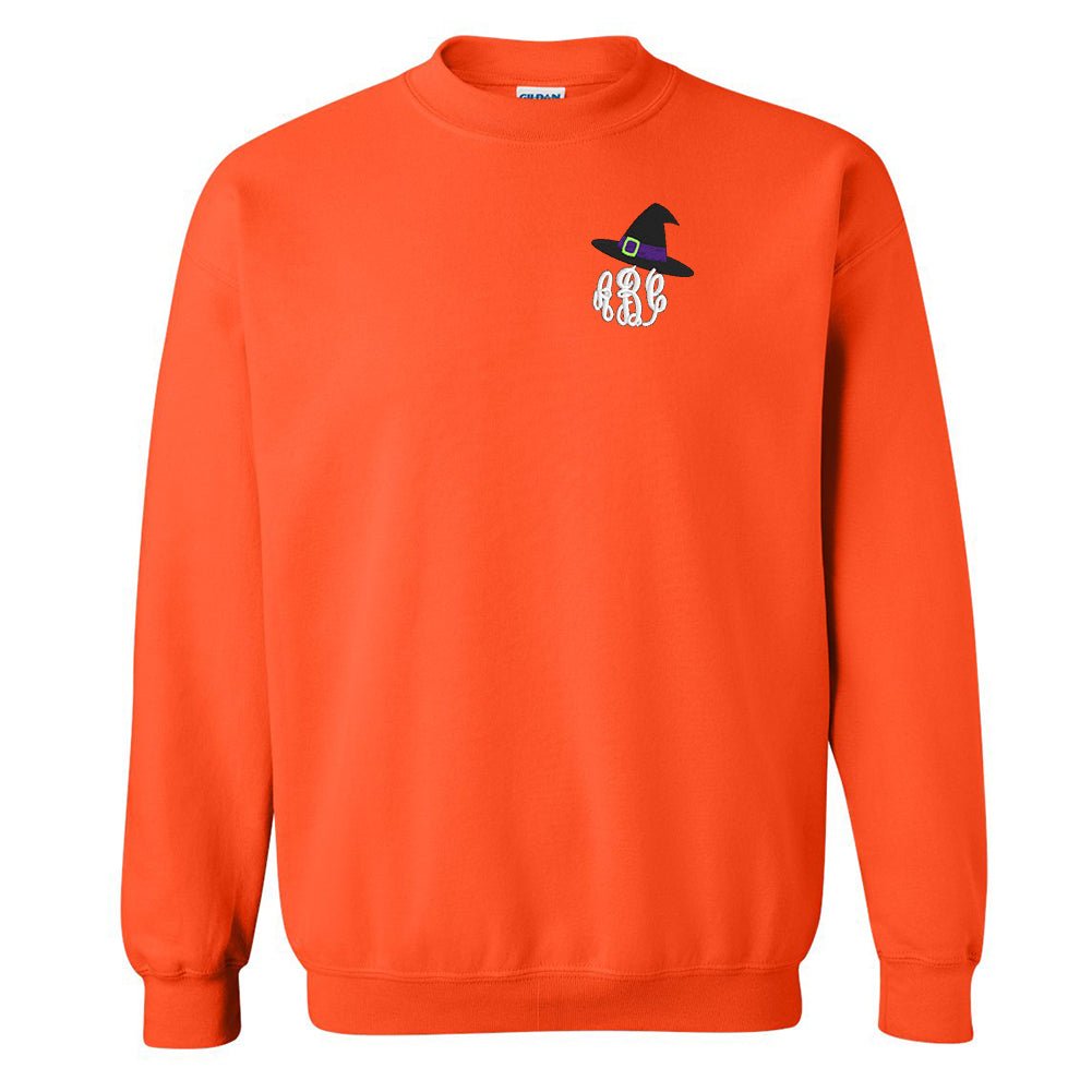 Monogrammed Witch Hat Crewneck Sweatshirt - United Monograms