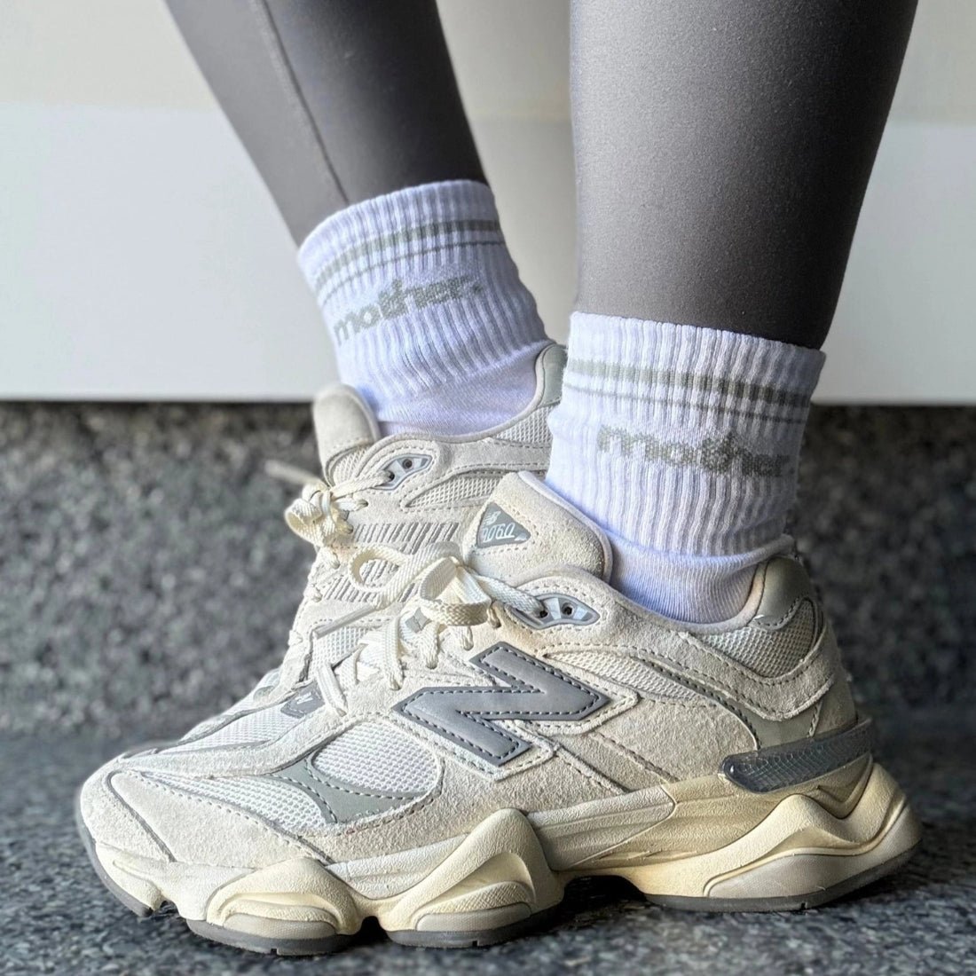 'Mother' Striped Crew Socks - United Monograms