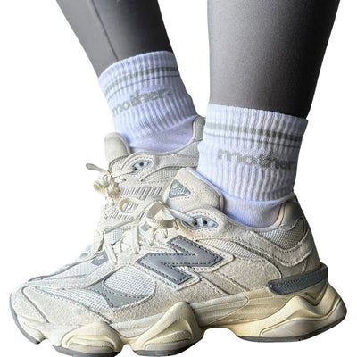 'Mother' Striped Crew Socks - United Monograms