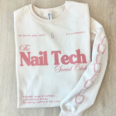 ‘Nail Tech Social Club' Crewneck Sweatshirt - United Monograms
