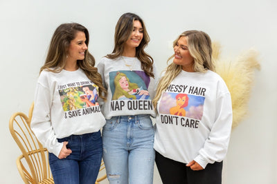 'Nap Queen' Crewneck Sweatshirt - United Monograms