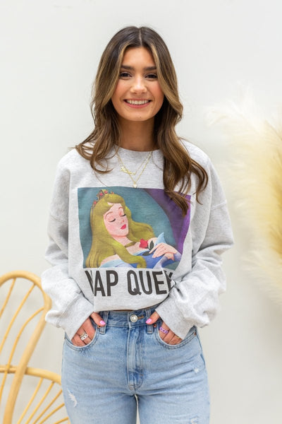 'Nap Queen' Crewneck Sweatshirt - United Monograms