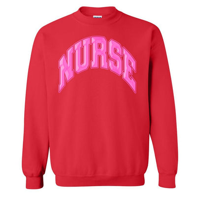 'Nurse' PUFF Crewneck Sweatshirt - United Monograms