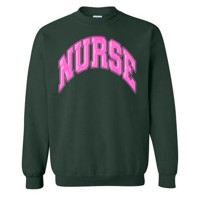 'Nurse' PUFF Crewneck Sweatshirt - United Monograms