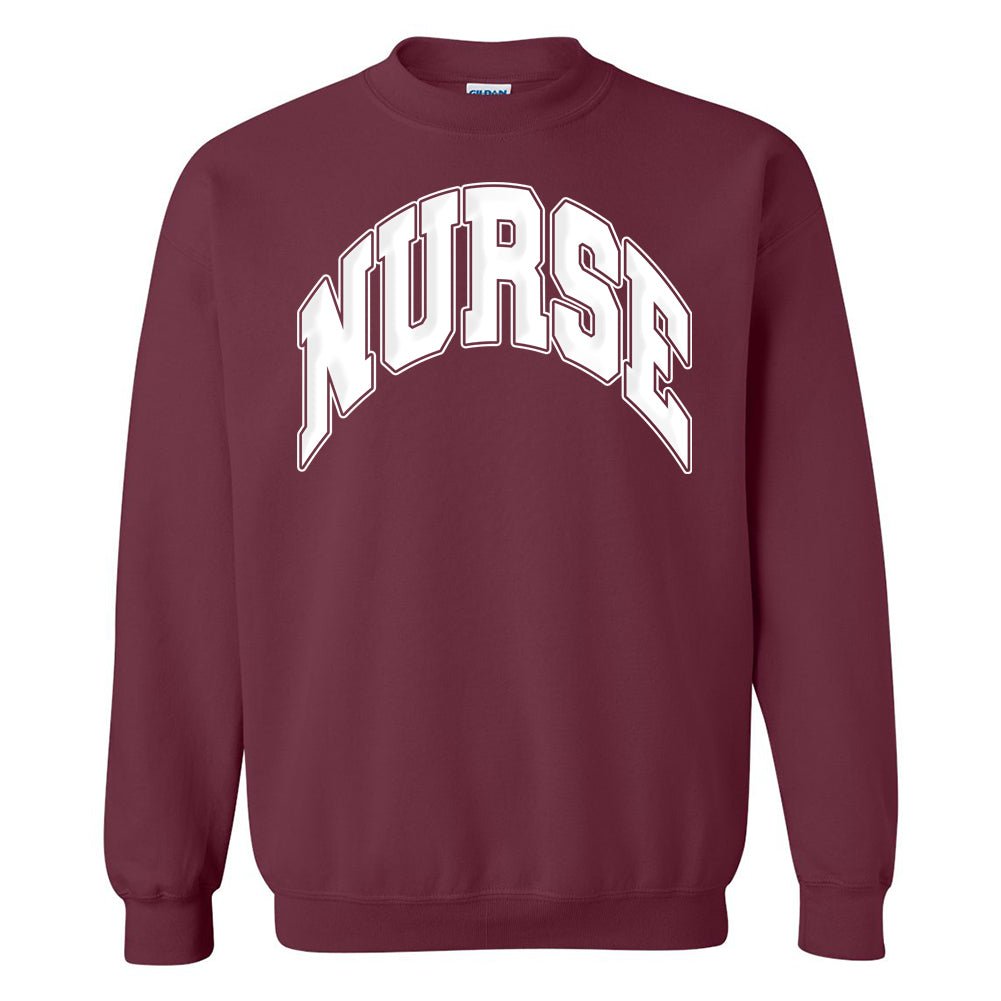 'Nurse' PUFF Crewneck Sweatshirt - United Monograms