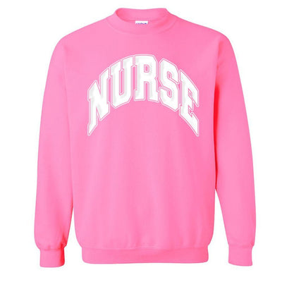 'Nurse' PUFF Crewneck Sweatshirt - United Monograms