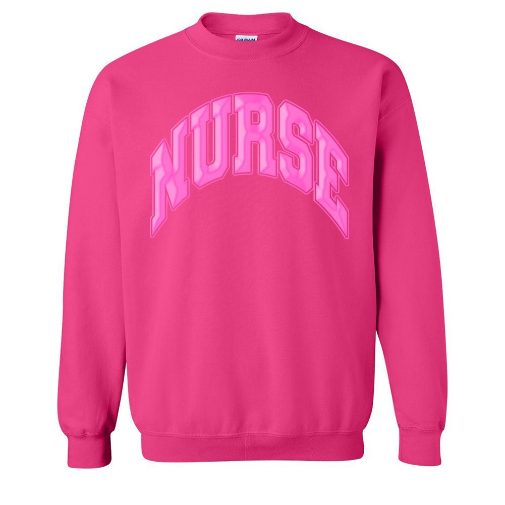 'Nurse' PUFF Crewneck Sweatshirt - United Monograms