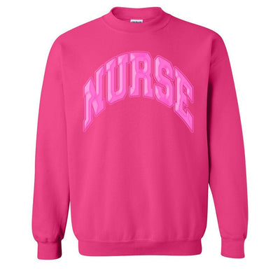 'Nurse' PUFF Crewneck Sweatshirt - United Monograms