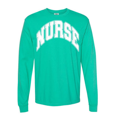 'Nurse' PUFF Long Sleeve T - Shirt - United Monograms