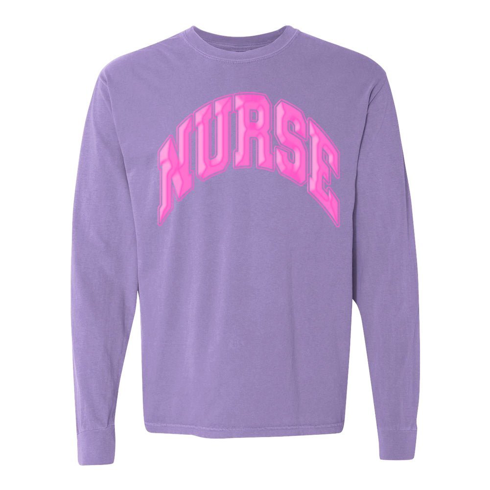 'Nurse' PUFF Long Sleeve T - Shirt - United Monograms