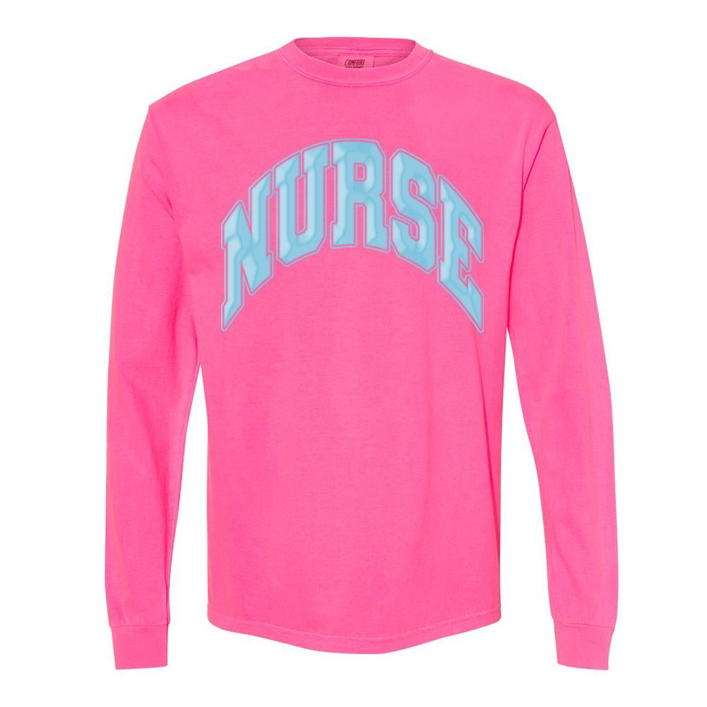'Nurse' PUFF Long Sleeve T - Shirt - United Monograms