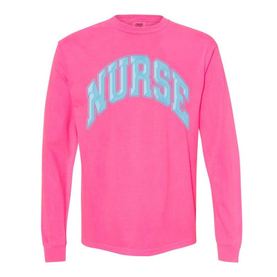 'Nurse' PUFF Long Sleeve T - Shirt - United Monograms