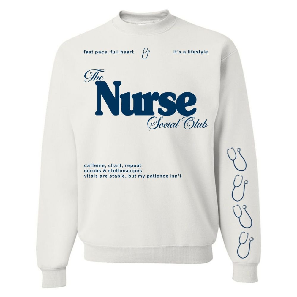 'Nurse Social Club' Crewneck Sweatshirt - United Monograms
