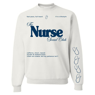 'Nurse Social Club' Crewneck Sweatshirt - United Monograms