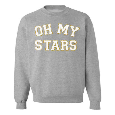 Oh My Stars Letter Patch Crewneck Sweatshirt - United Monograms