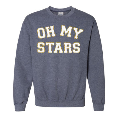 Oh My Stars Letter Patch Crewneck Sweatshirt - United Monograms